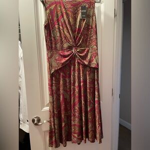 Ralph Lauren paisley dress, size 12, NWT
